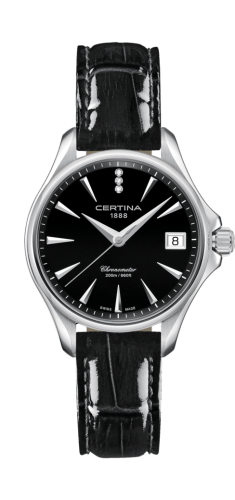 Certina DS Action Diamonds 33.8 Stainless Steel / Black / Strap C032.051.16.056.00