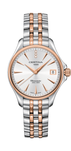 Certina DS Action Diamonds 33.8 Stainless Steel - Rose Gold / Silver C032.051.22.036.00