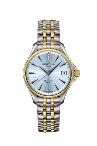 Certina DS Action Diamonds 33.8 Titanium - Yellow Gold / Ice Blue C032.051.44.046.00