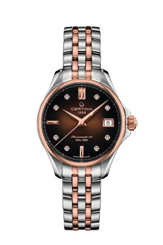 Certina DS Action 34.5 Powermatic Stainless Steel - Yelllow Gold / Brown C032.207.22.296.00