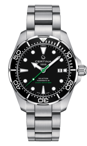 Certina DS Action Diver Powermatic 80 43 Stainless Steel / Black / Bracelet C032.407.11.051.02