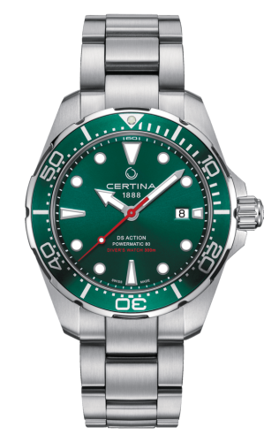 Certina DS Action Diver Powermatic 80 43 Stainless Steel / Green / Bracelet C032.407.11.091.00