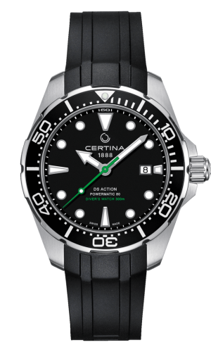 Certina DS Action Diver Powermatic 80 43 Stainless Steel / Black / Rubber C032.407.17.051.00