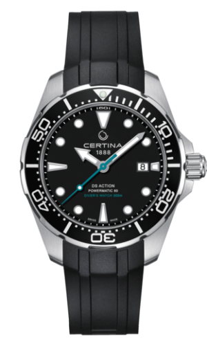 Certina DS Action Diver Powermatic 80 Stainless Steel / Black / Rubber / Sea Turtle Conservancy C032.407.17.051.60
