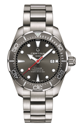 Certina DS Action Diver Powermatic 80 43 Titanium / Grey / Bracelet C032.407.44.081.00