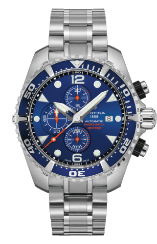 Certina DS Action Diver Chronograph Automatic Stainless Steel / Blue / Bracelet C032.427.11.041.00