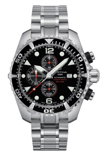 Certina DS Action Diver Chronograph Automatic Stainless Steel / Black / Bracelet C032.427.11.051.00