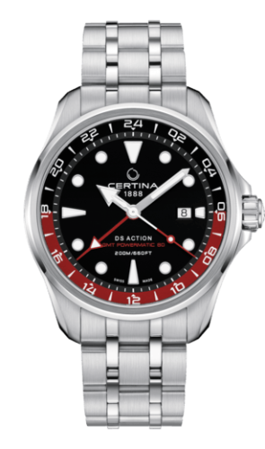 Certina DS Action GMT Powermatic 80 Stainless Steel / Black / Bracelet C032.429.11.051.00