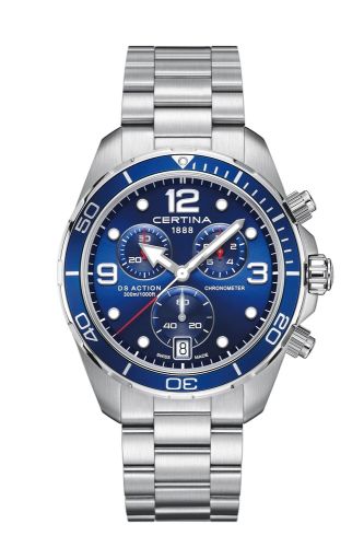 Certina DS Action Chronograph Stainless Steel / Blue / Bracelet C032.434.11.047.00