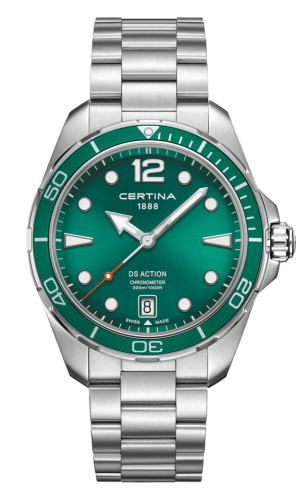 Certina DS Action 43 Quartz Stainless Steel / Green C032.451.11.097.00