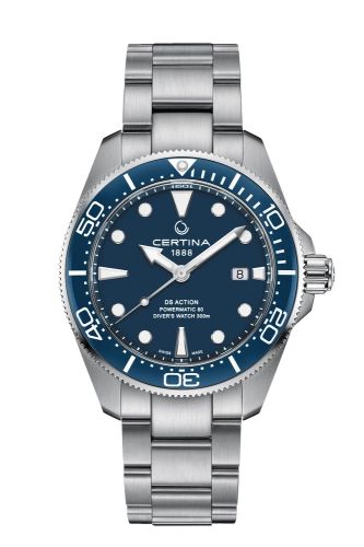 Certina DS Action Diver Powermatic 80 43 Stainless Steel / Blue / Bracelet C032.607.11.041.00