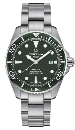 Certina DS Action Diver Powermatic 80 43 Stainless Steel / Green / Bracelet C032.607.11.091.00