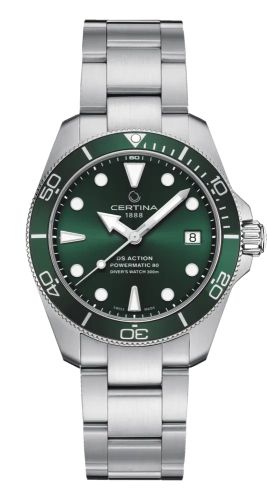 Certina DS Action Diver 38 Powermatic 80 Stainless Steel / Green C032.807.11.091.00