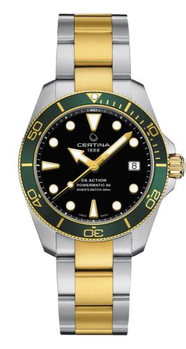 Certina DS Action Diver 38 Powermatic 80 Stainless Steel - Yellow Gold / Black C032.807.22.051.01
