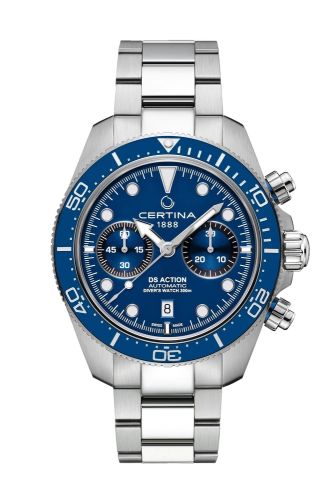 Certina DS Action Diver Chrono Stainless Steel / Blue / Bracelet C032.827.11.041.00