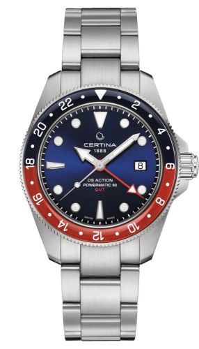 Certina DS Acition GMT Powermatic 80 Stainless Steel / Blue / Bracelet C032.929.11.041.00