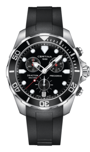 Certina DS Action Chronograph Precidrive Black / Rubber C0324171705100