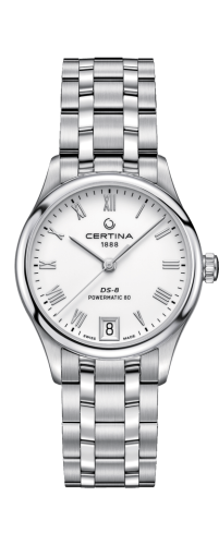 Certina DS-8 Powermatic 80 Lady Stainless Steel / White / Bracelet C033.207.11.013.00