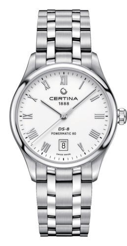 Certina DS-8 Powermatic Stainless Steel / White / Bracelet C033.407.11.013.00