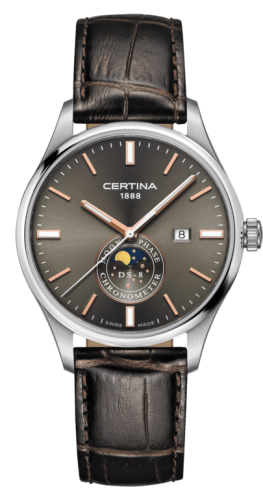 Certina DS-8 Moon Phase Stainless Steel / Anthracite / Strap C033.457.16.081.00