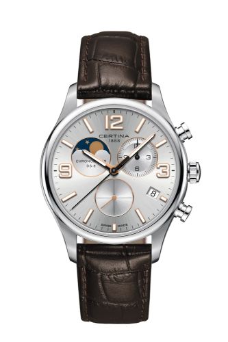 Certina DS-8 Chronograph Moon Phase Stainless Steel / Silver C033.460.16.037.00
