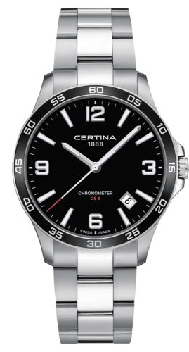 Certina DS-8 Chronometer 41.5 Stainless Steel / Black / Bracelet C033.851.11.057.00