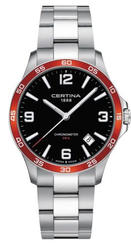 Certina DS-8 Chronometer 41.5 Stainless Steel / Black / Bracelet C033.851.11.057.01