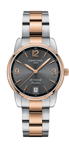 Certina DS Podium 33 Stainless Steel - Rose Gold / Grey / Bracelet C034.210.22.087.00
