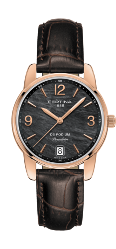 Certina DS Podium 33 Rose Gold PVD / Black MOP / Strap C034.210.36.127.00
