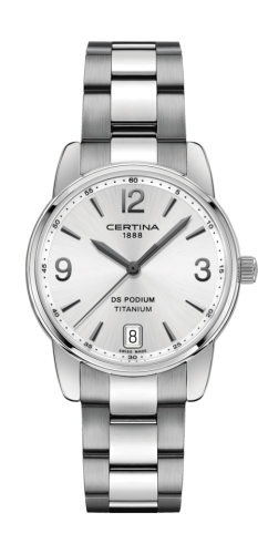 Certina DS Podium 33 Titanium / Silver / Bracelet C034.210.44.037.00