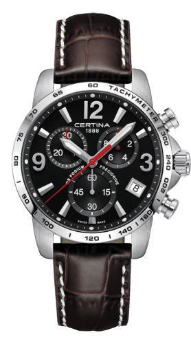 Certina DS Podium Chronograph 1/10 Sec Stainless Steel / Black / Strap C034.417.16.057.00