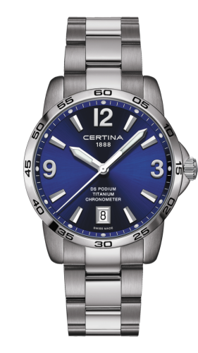 Certina DS Podium 40 Titanium / Blue / Bracelet C034.451.44.047.00