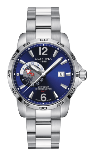 Certina DS Podium GMT Stainless Steel / Blue / Bracelet C034.455.11.047.00