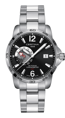 Certina DS Podium GMT Stainless Steel / Black / Bracelet C034.455.11.057.00