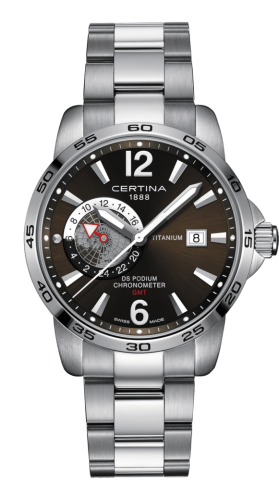 Certina DS Podium GMT Titanium / Grey / Bracelet C034.455.44.087.00