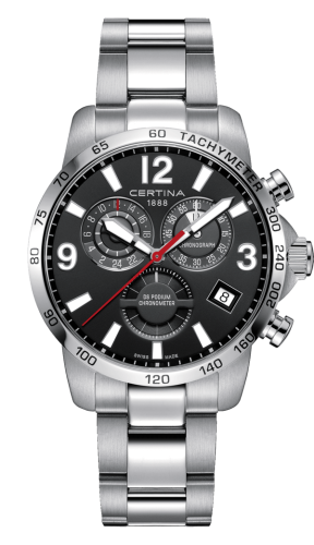 Certina DS Podium Chronograph GMT Stainless Steel / Black / Bracelet C034.654.11.057.00