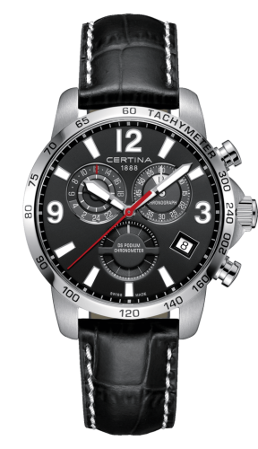 Certina DS Podium Chronograph GMT Stainless Steel / Black / Strap C034.654.16.057.00