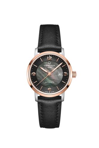 Certina DS Caimano Lady Automatic 29 Stainless Steel - Rose Gold / Black MOP C035.007.27.127.00