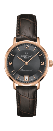 Certina DS Caimano Powermatic 80 Rose Gold PVD / Grey / Strap C035.207.36.087.00