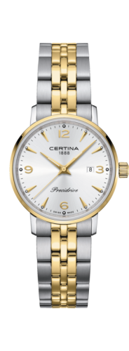 Certina DS Caimano Lady Stainless Steel - Yellow Gold / Silver / Bracelet C035.210.22.037.02