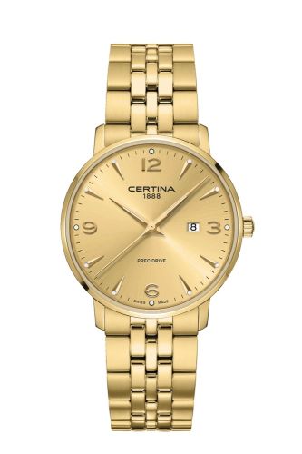 Certina DS Caimano 39 Yellow Gold / Champagne / Bracelet C035.410.33.367.00