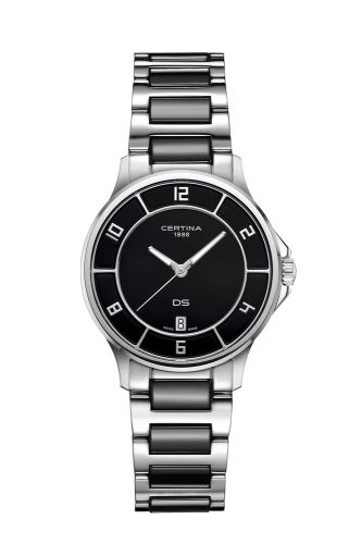 Certina DS-6 Lady Stainless Steel - Ceramic / Black / Bracelet C039.251.11.057.00