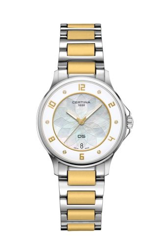Certina DS-6 Lady Stainless Steel - Yellow Gold / MOP / Bracelet C039.251.12.116.00