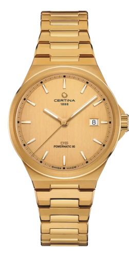 Certina DS-7 Powermatic 80 Yellow Gold / Champagne / Bracelet C043.407.33.361.00