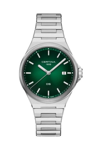 Certina DS-7 Quartz Stainless Steel / Green / Bracelet C043.410.11.091.00