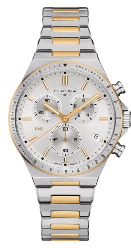 Certina DS-7 Chronograph Stainless Steel - Yellow Gold / Silver / Bracelet C043.417.22.031.00