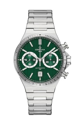Certina DS-7 Chrono Auto Stainless Steel / Green / Bracelet C043.427.11.091.00