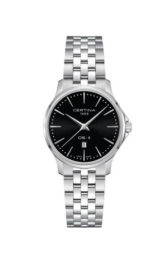 Certina DS-8 Lady Quartz Stainless Steel / Black / Bracelet C045.010.11.051.00