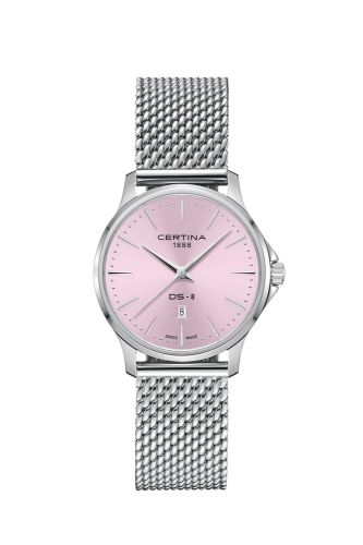 Certina DS-8 Lady Quartz Stainless Steel / Pink / Mesh C045.010.11.331.00
