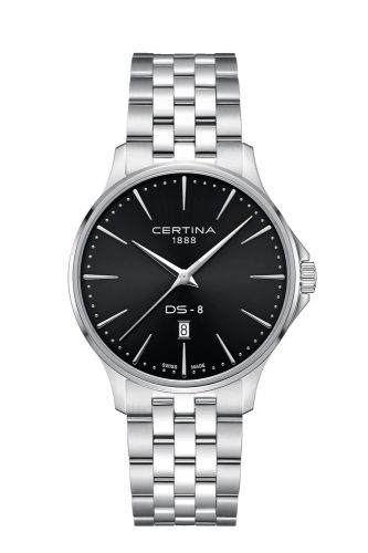 Certina DS-8 Gent Quartz Stainless Steel / Black / Bracelet C045.410.11.051.00